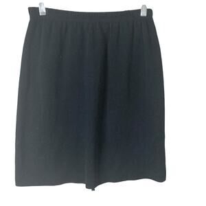 Vintage KATES Petite Knit Mini Skirt Womens Medium Black Sweater Skirt